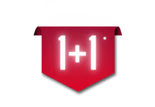 1+1 label